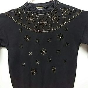 Trimmings Embellished Holiday Sweater